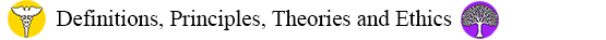 Definitions, Principles, Theories and Ethics