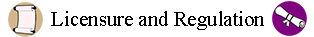 Licensure and Regulation Academic section divider