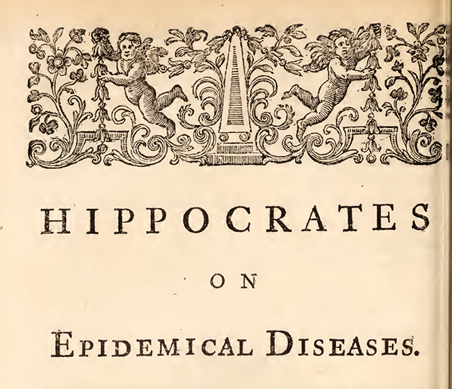 Hippocrates on Epidemical Diseases frontispiece