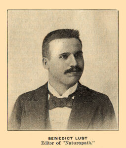 Benedict Lust portrait from Naturopath 1903