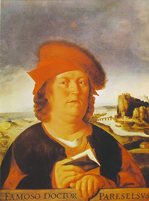 Portrait of Paracelsus painted by Jan von Scorel at The Louvre Paris