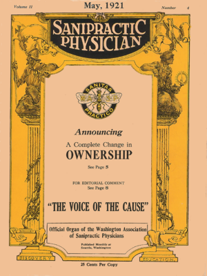 Sanipractic Physician Vol. 2 No. 4 May 1921 cover